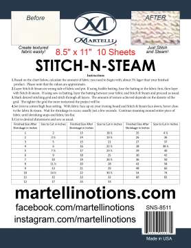 Stitch-N-Steam  8.5" x 11"  10 Sheets
